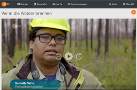 Der Forstwissenschaftler Somidh Saha leitet das Teilvorhaben "Entwicklung waldbaulicher Strategien für die Verjüngung Feuer-geschädigter Bestände" im Waldklimafonds-Projekt ErWiN.
Quelle: ZDF Mediathek